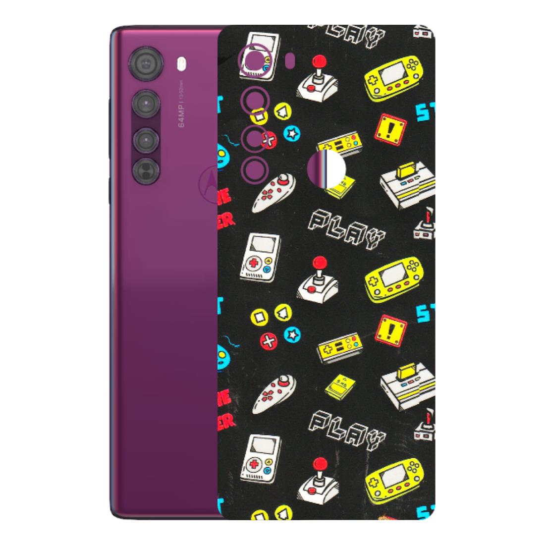 Motorola Phone Skins (All Models) - Gaming Doodles - 3D Embossed Finish (L-224) Motorola Moto Edge