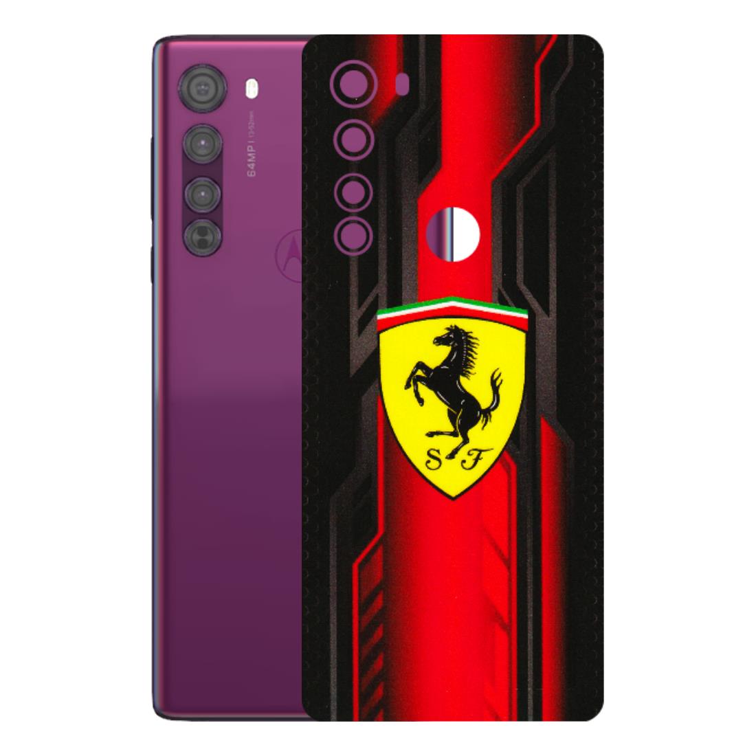 Motorola Phone Skins (All Models) - Black Ferrari Logo - 3D Embossed Finish (L-253) Motorola Moto Edge