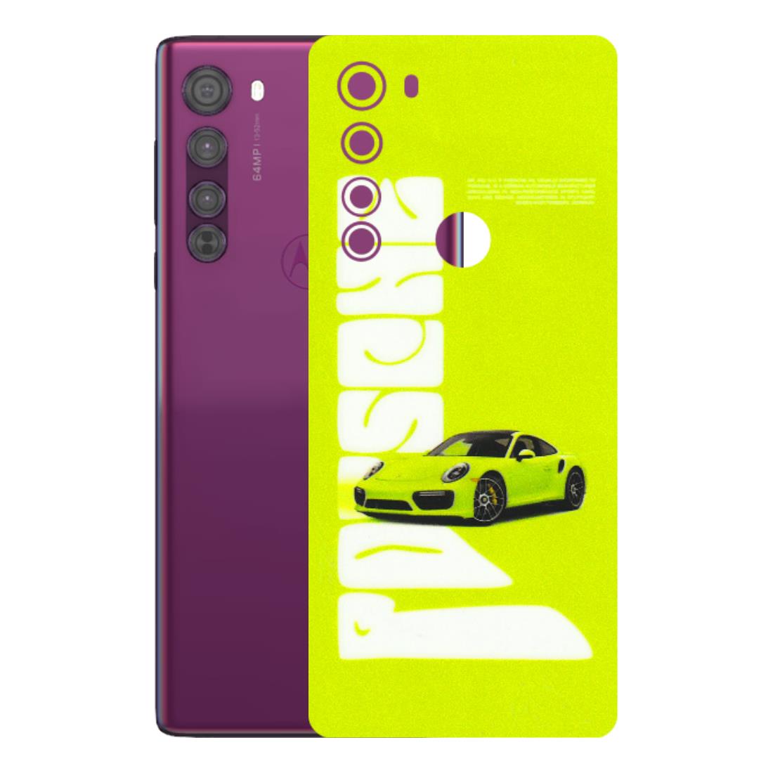 Motorola Phone Skins (All Models) - Lime Green Porche - 3D Embossed Finish (L-30) Motorola Moto Edge