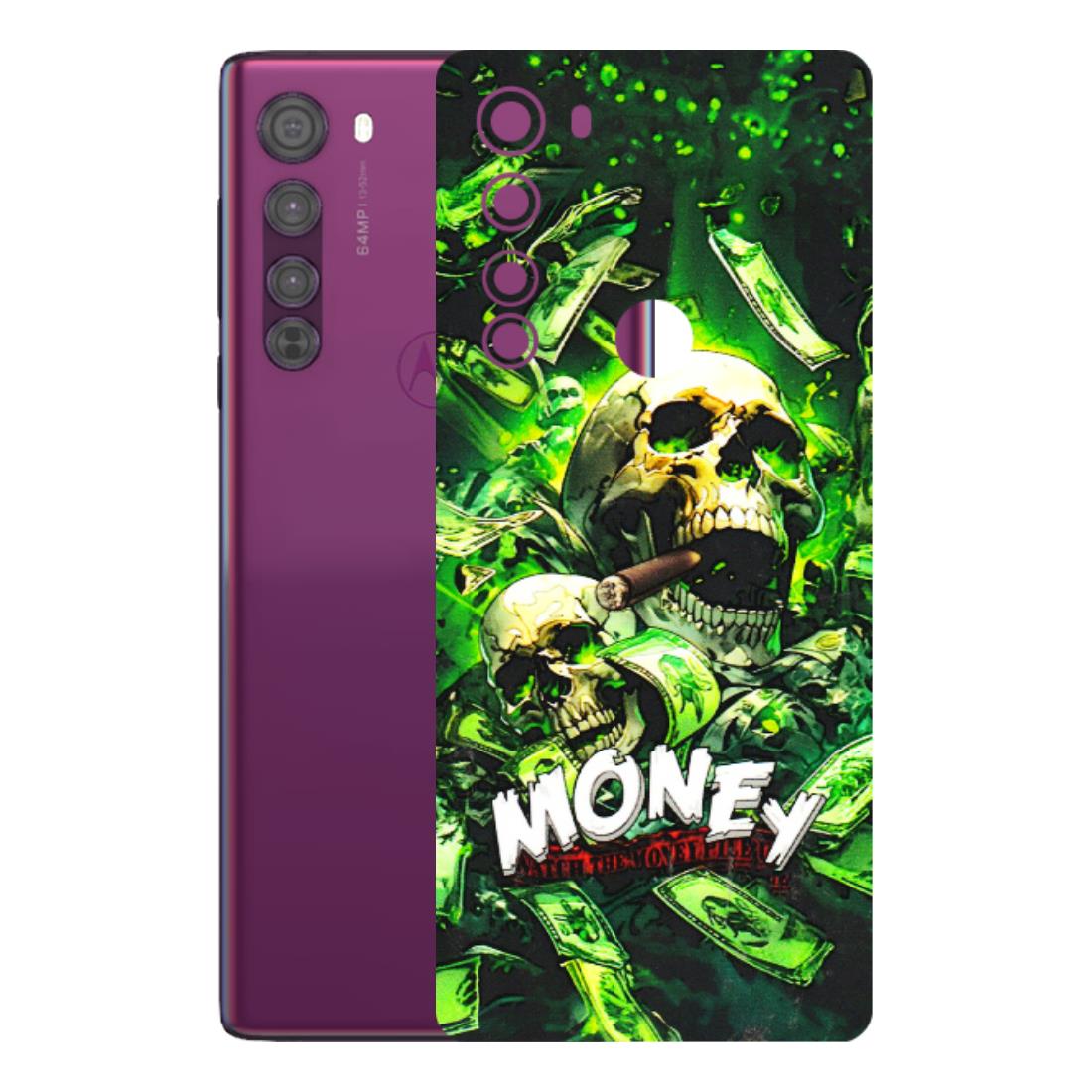 Motorola Phone Skins (All Models) - Skull Money - 3D Embossed Finish (L-303) Motorola Moto Edge