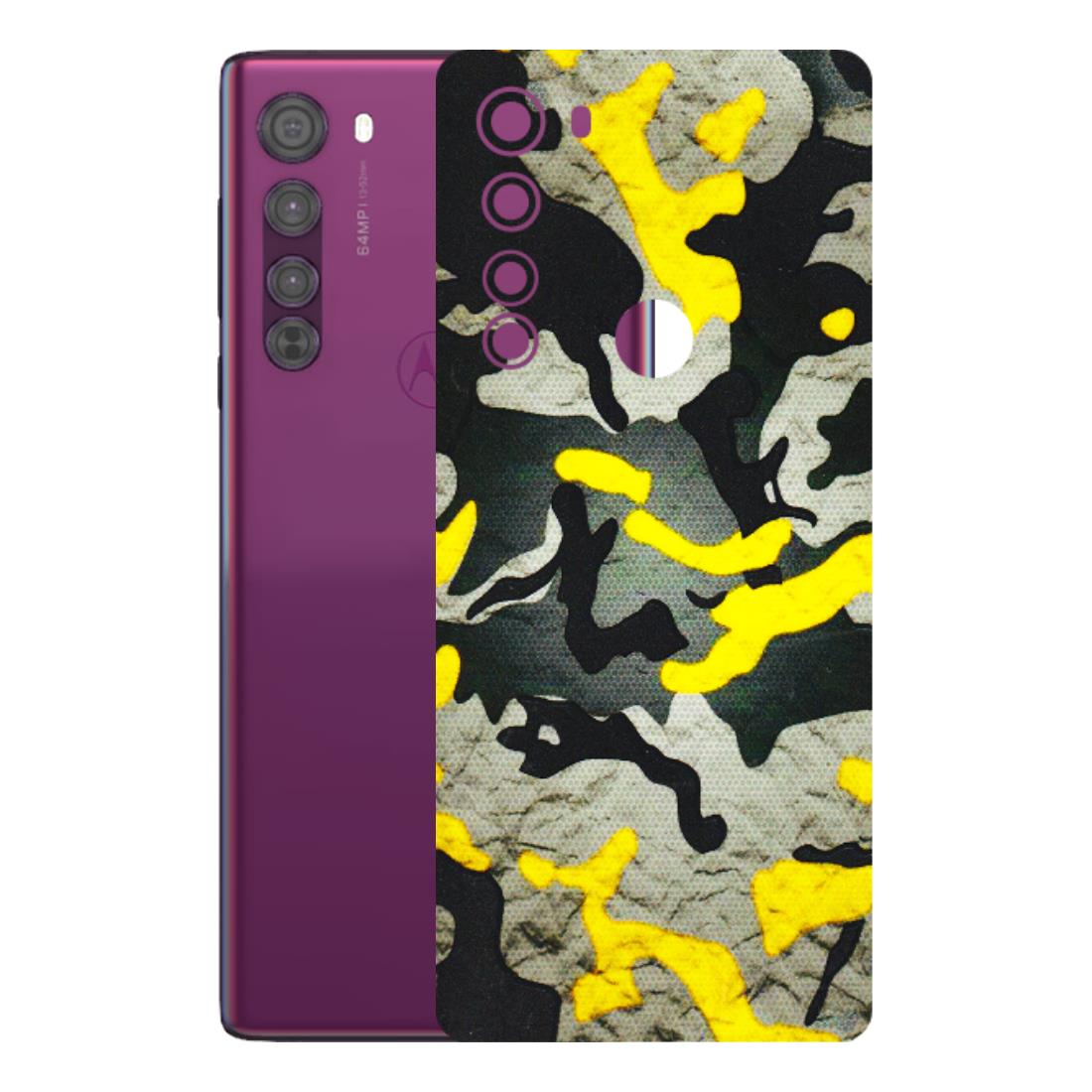 Motorola Phone Skins (All Models) - Yellow Camouflage - 3D Embossed Finish (L-61) Motorola Moto Edge