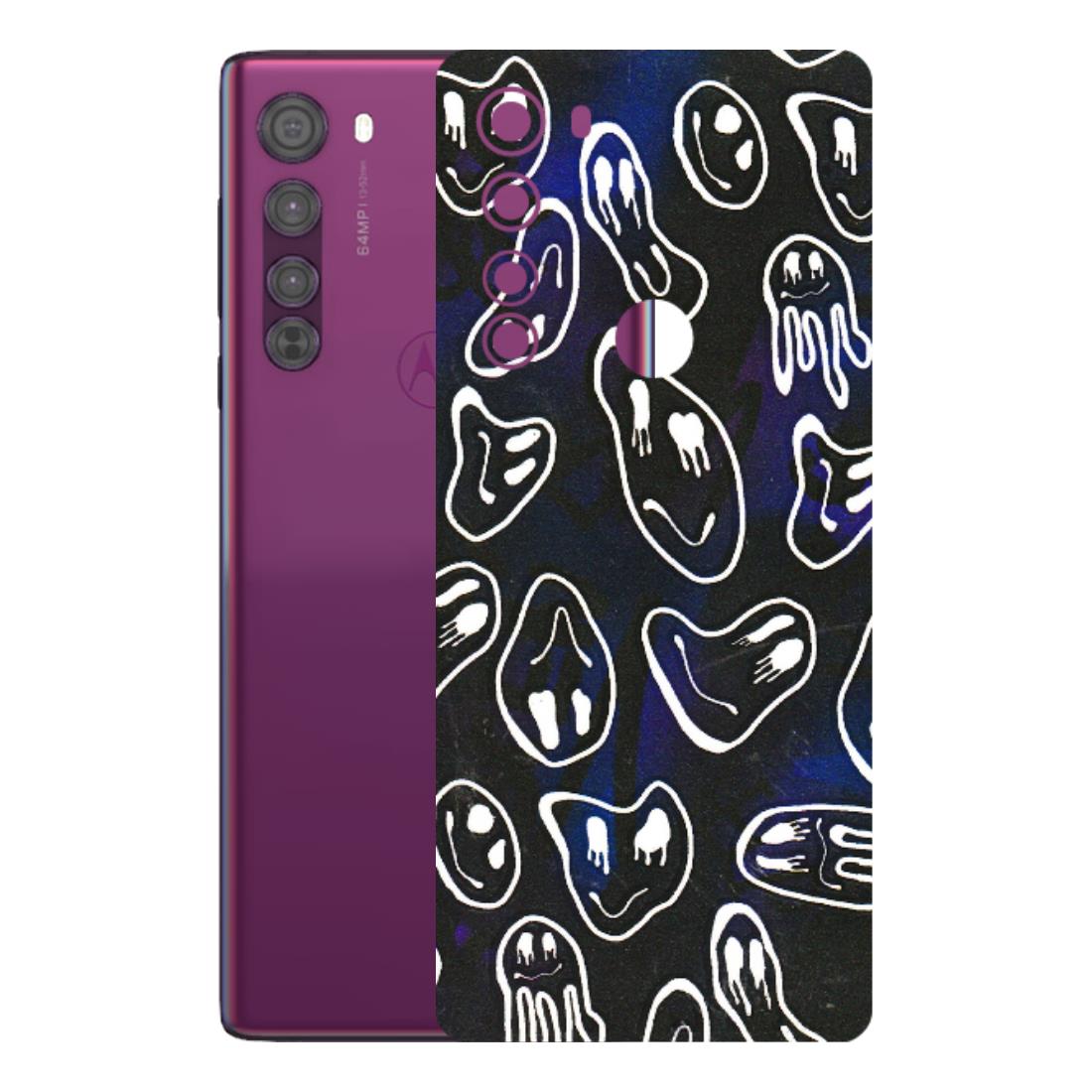Motorola Phone Skins (All Models) - Distorted Smileys - 3D Embossed Finish (L-92) Motorola Moto Edge