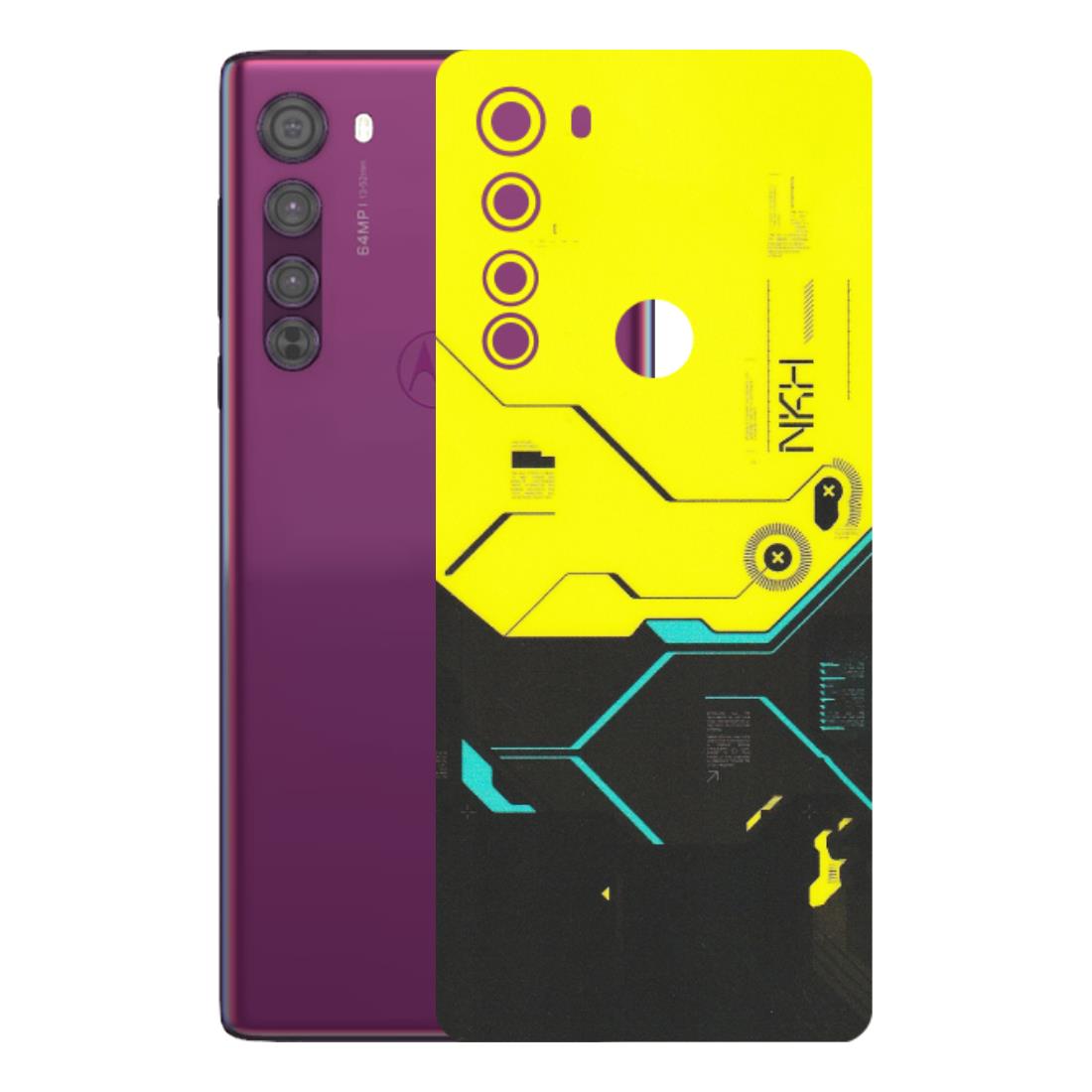 Motorola Phone Skins (All Models) - Black Yellow Technica - Matte Finish (M-53) Motorola Moto Edge