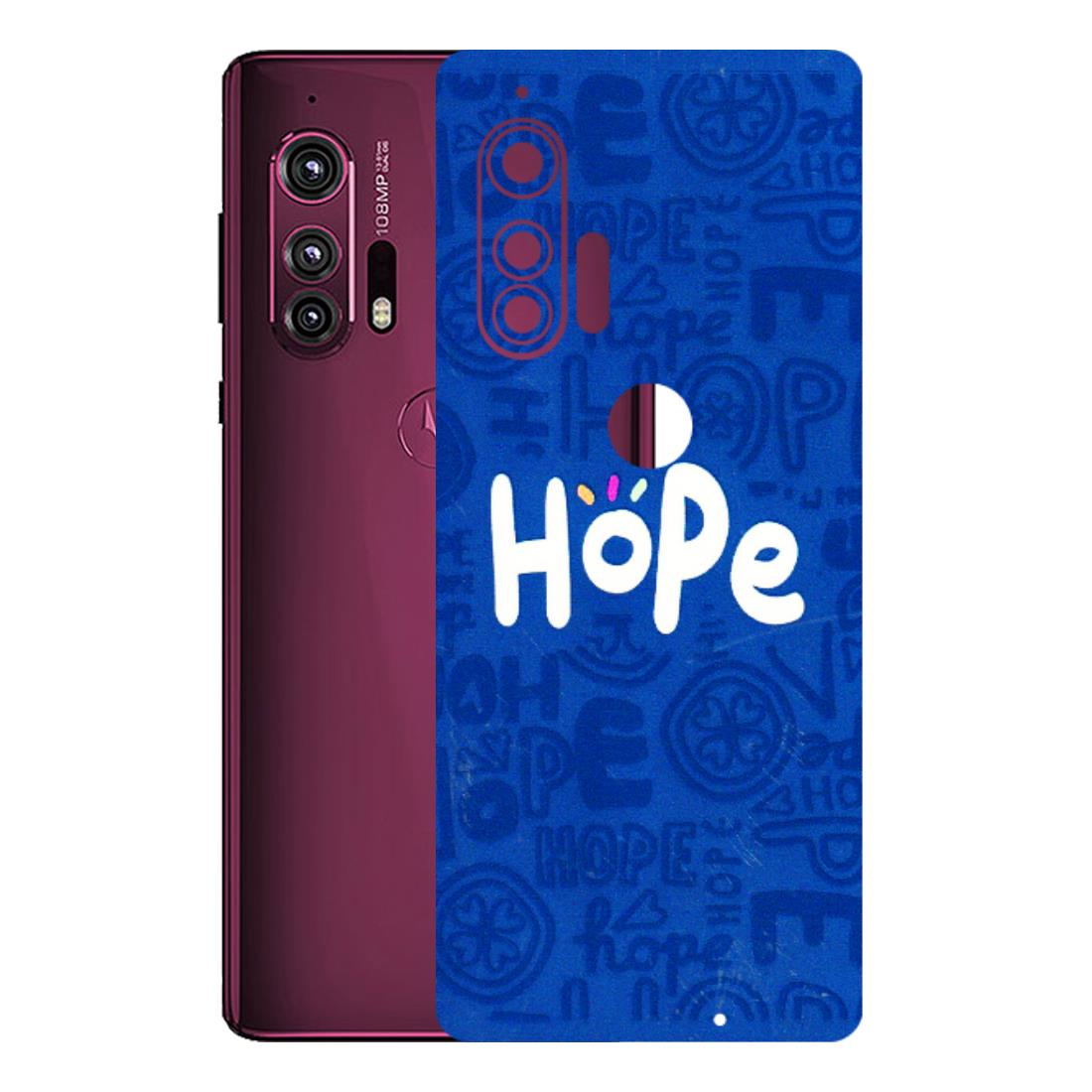 Motorola Phone Skins (All Models) - Hope Doodles Blue - 3D Embossed Finish (L-43) Motorola Moto Edge Plus