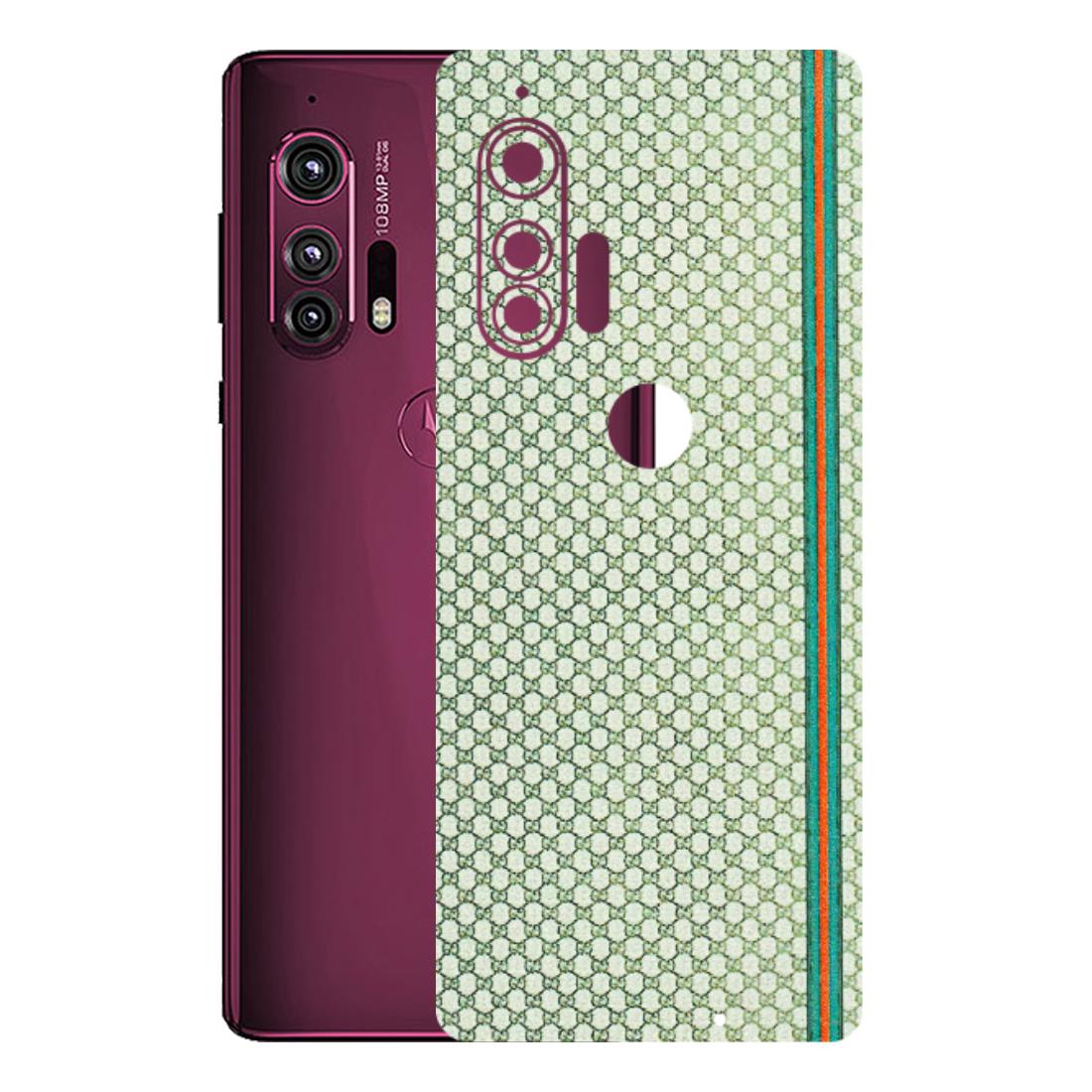 Motorola Phone Skins (All Models) - Gucci Fabric Pattern - 3D Embossed Finish (L-73) Motorola Moto Edge Plus
