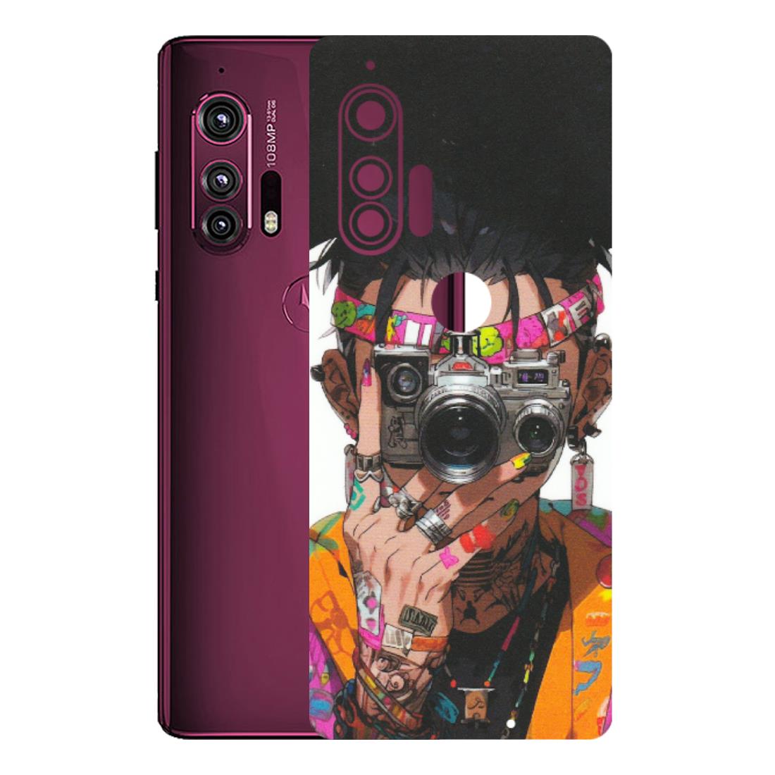 Motorola Phone Skins (All Models) - Camera Lover Girl - Matte Finish (M-09) Motorola Moto Edge Plus