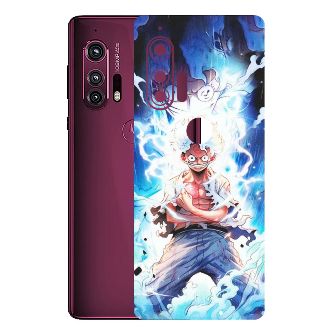 Motorola Phone Skins (All Models) - Blue Thunder Luffy Anime - Matte Finish (M-132) Motorola Moto Edge Plus