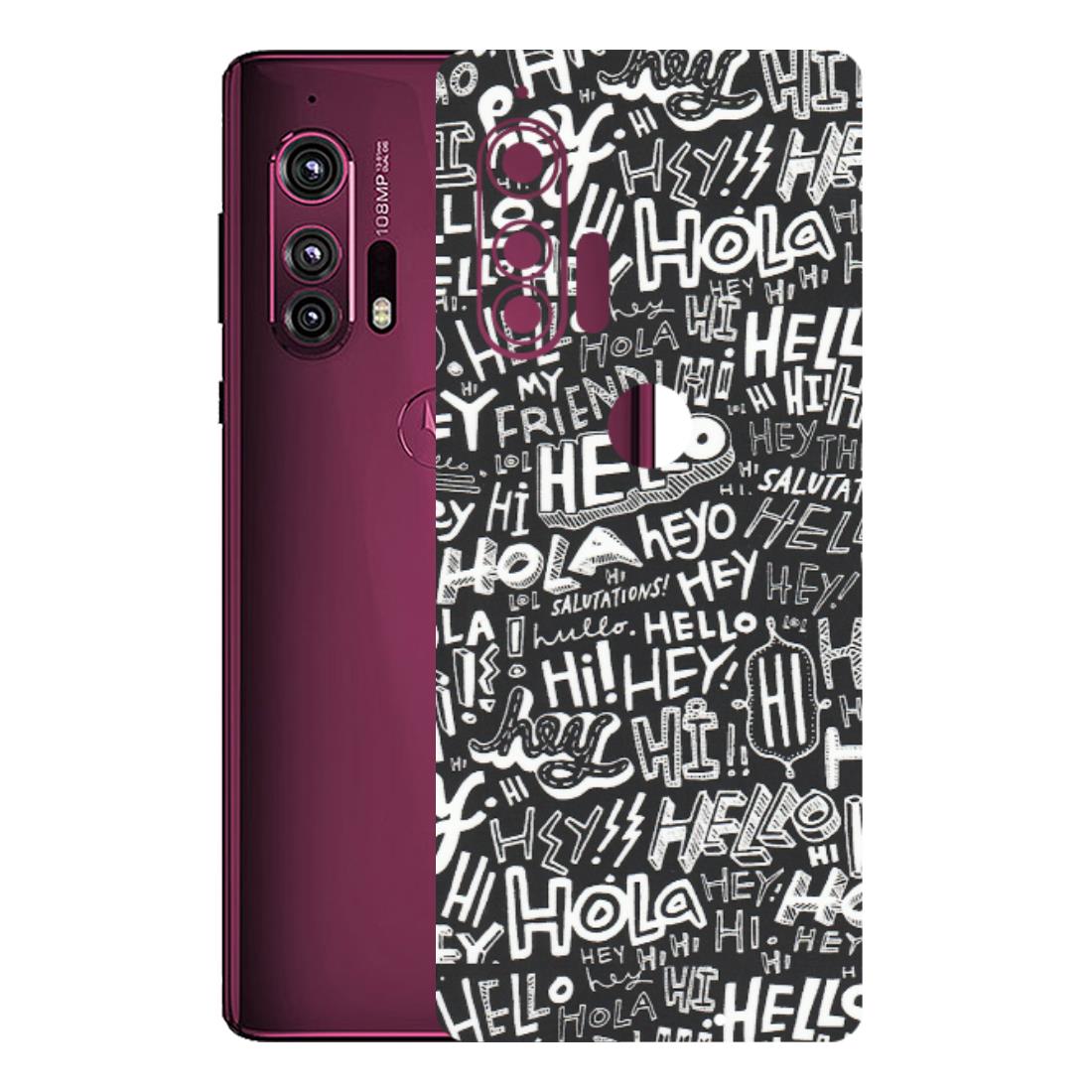Motorola Phone Skins (All Models) - Hi Hello Doodles - Matte Finish (M-25) Motorola Moto Edge Plus