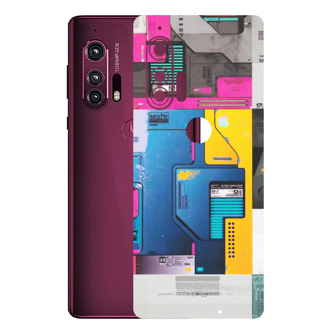 Motorola Phone Skins (All Models) - Colourfull Motherboard Internals - Matte Finish (M-55) Motorola Moto Edge Plus