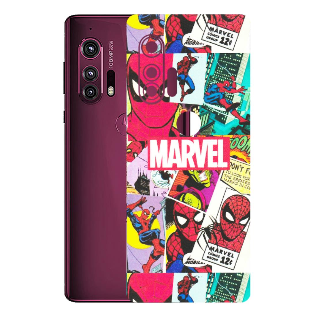 Motorola Phone Skins (All Models) - Marvel Comic Spiderman Grafitti - Matte Finish (M-72) Motorola Moto Edge Plus