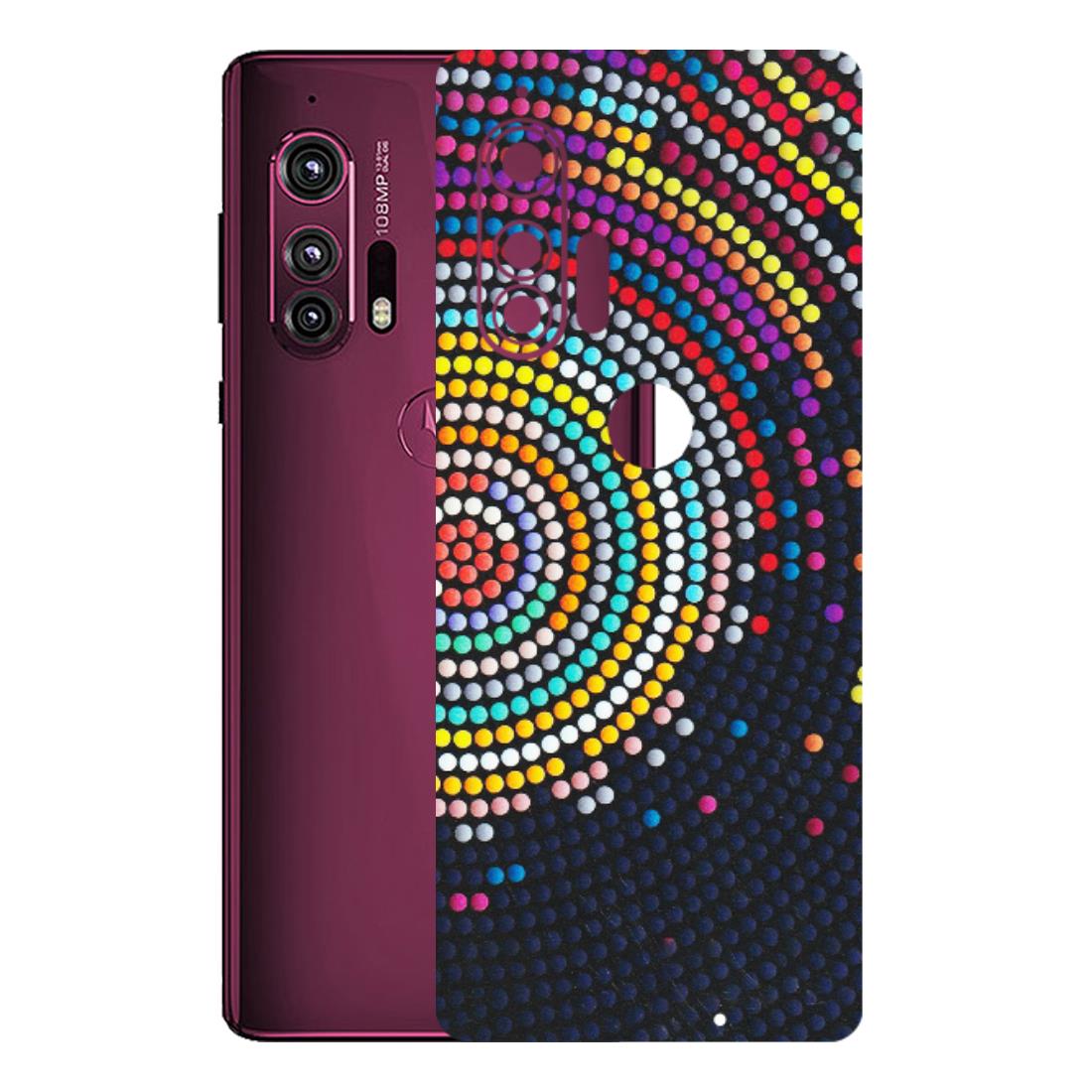 Motorola Phone Skins (All Models) - Rainbow Dot Mandala - Matte Finish (M-97) Motorola Moto Edge Plus
