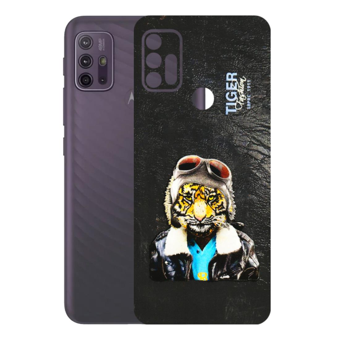 Motorola Phone Skins (All Models) - Rider Tiger - 3D Embossed Finish (L-113) Motorola Moto G10 Power