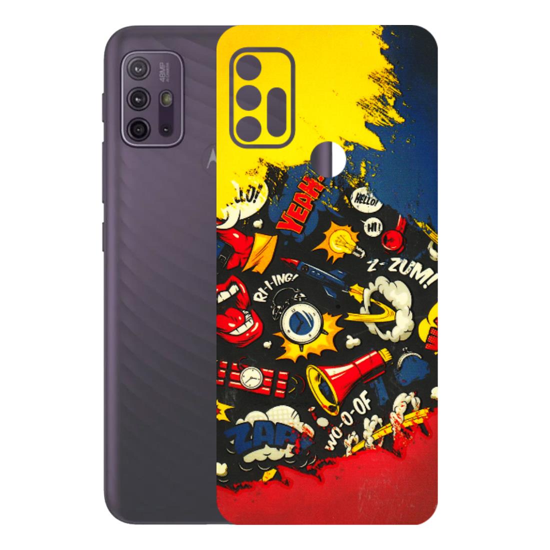 Motorola Phone Skins (All Models) - Pacific Doodle Art - 3D Embossed Finish (L-120) Motorola Moto G10 Power