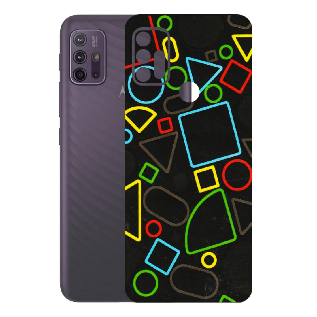 Motorola Phone Skins (All Models) - Black Shapes - 3D Embossed Finish (L-131) Motorola Moto G10 Power