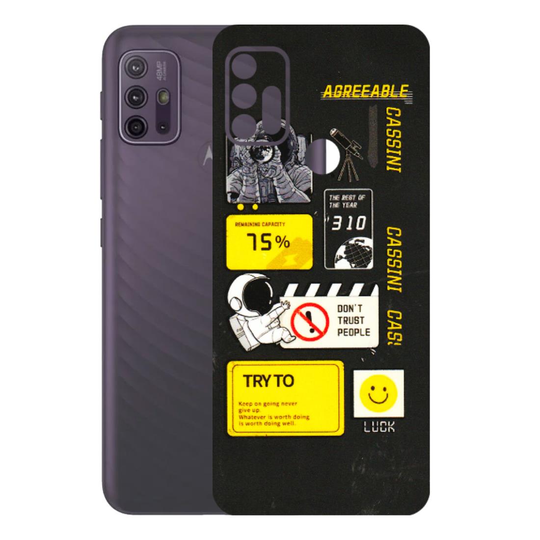 Motorola Phone Skins (All Models) - Black Cassini - 3D Embossed Finish (L-161) Motorola Moto G10 Power