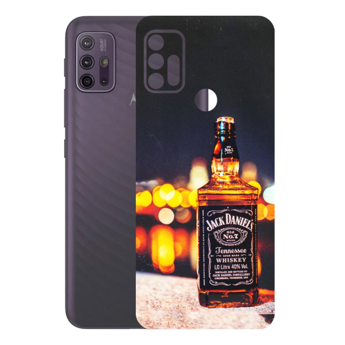 Motorola Phone Skins (All Models) - JD Whiskey Bottle - 3D Embossed Finish (L-20) Motorola Moto G10 Power