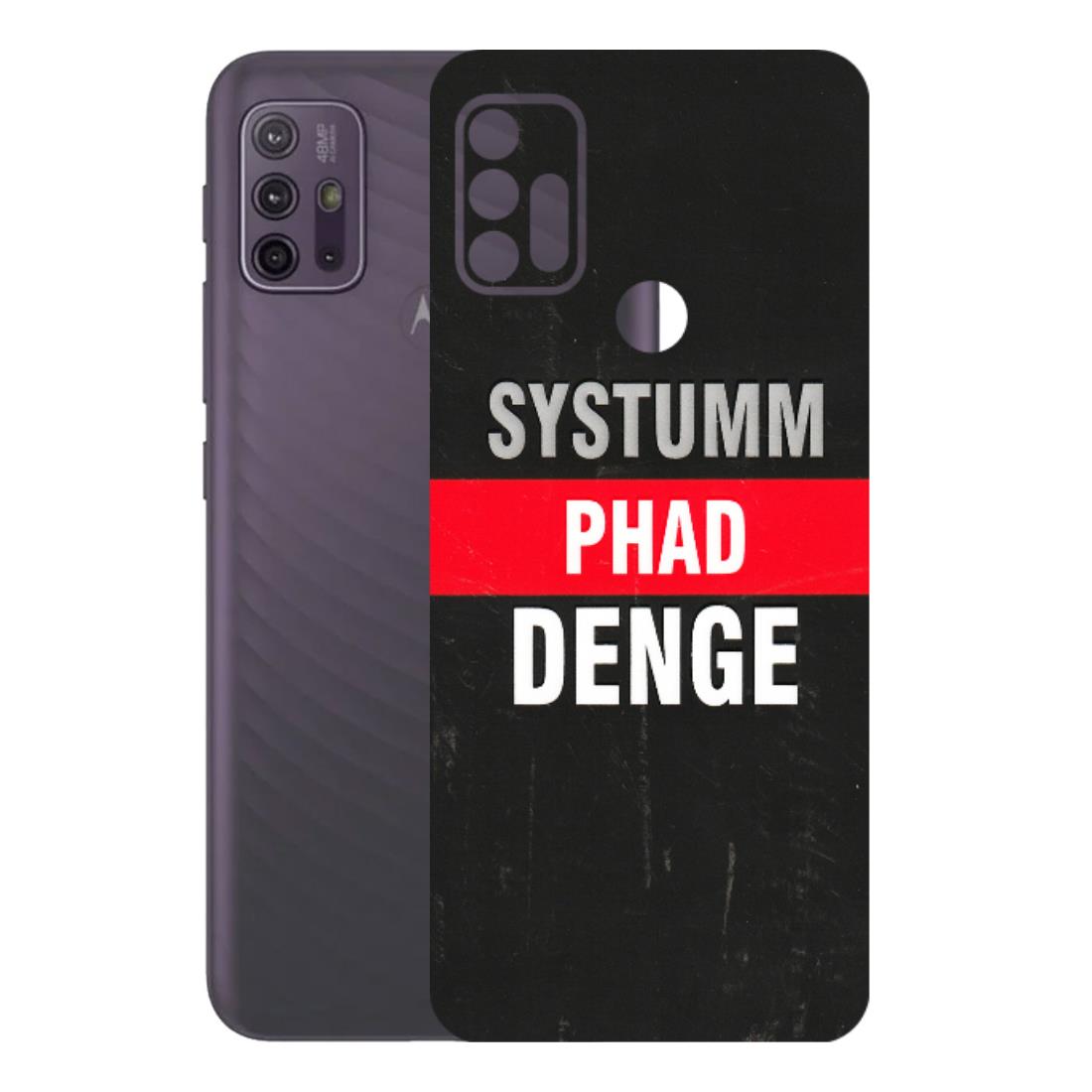 Motorola Phone Skins (All Models) - Systumm Phad Denge - 3D Embossed Finish (L-278) Motorola Moto G10 Power