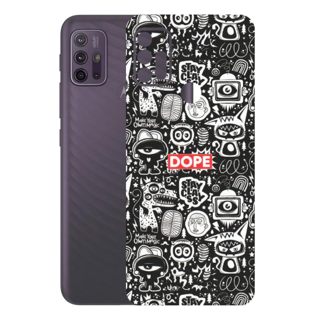Motorola Phone Skins (All Models) - Dope Stay Classy Black Doodles - Matte Finish (M-126) Motorola Moto G10 Power