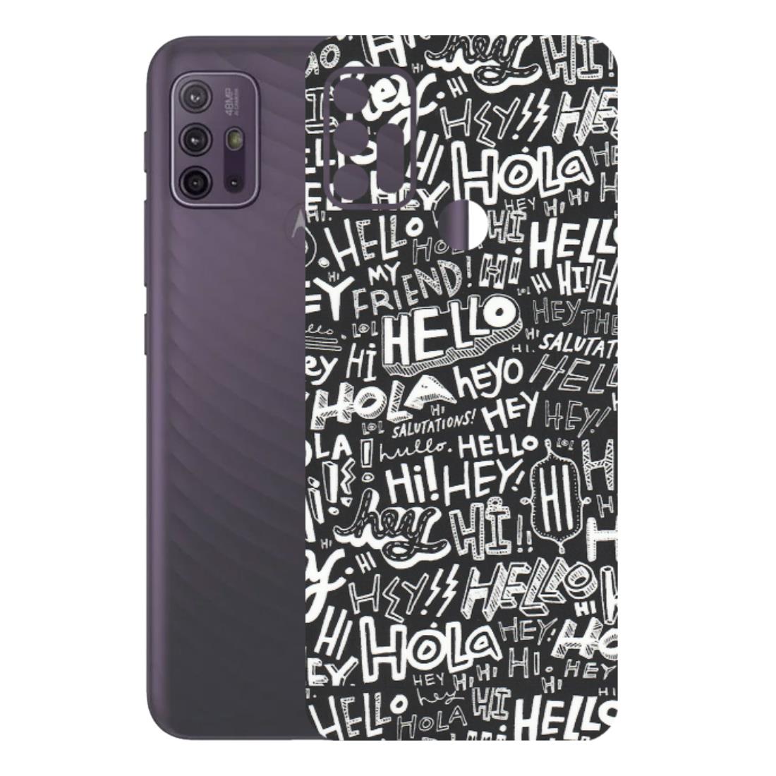 Motorola Phone Skins (All Models) - Hi Hello Doodles - Matte Finish (M-25) Motorola Moto G10 Power