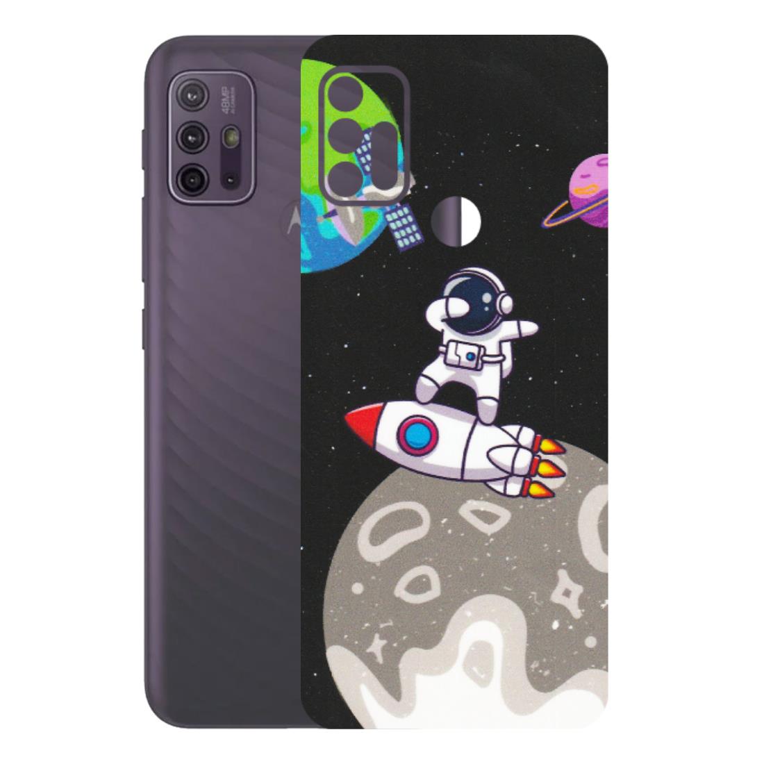 Motorola Phone Skins (All Models) - Astronaut Vibing Toon Running - Matte Finish (M-39) Motorola Moto G10 Power