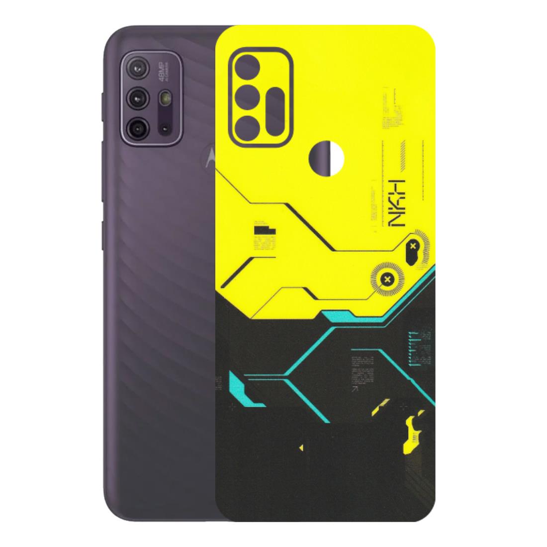Motorola Phone Skins (All Models) - Black Yellow Technica - Matte Finish (M-53) Motorola Moto G10 Power