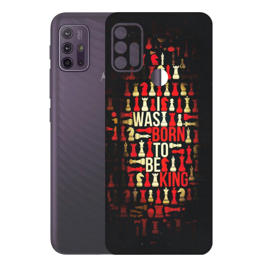 Motorola Phone Skins (All Models) - Born To Be King - Matte Finish (M-73) Motorola Moto G10 Power