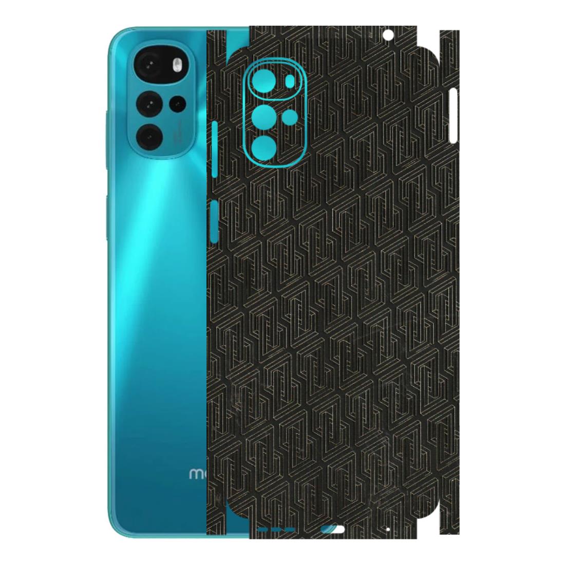 Motorola Phone Skins (All Models) - Black Abstract Pattern - 3D Embossed Finish (L-117) Motorola Moto G22