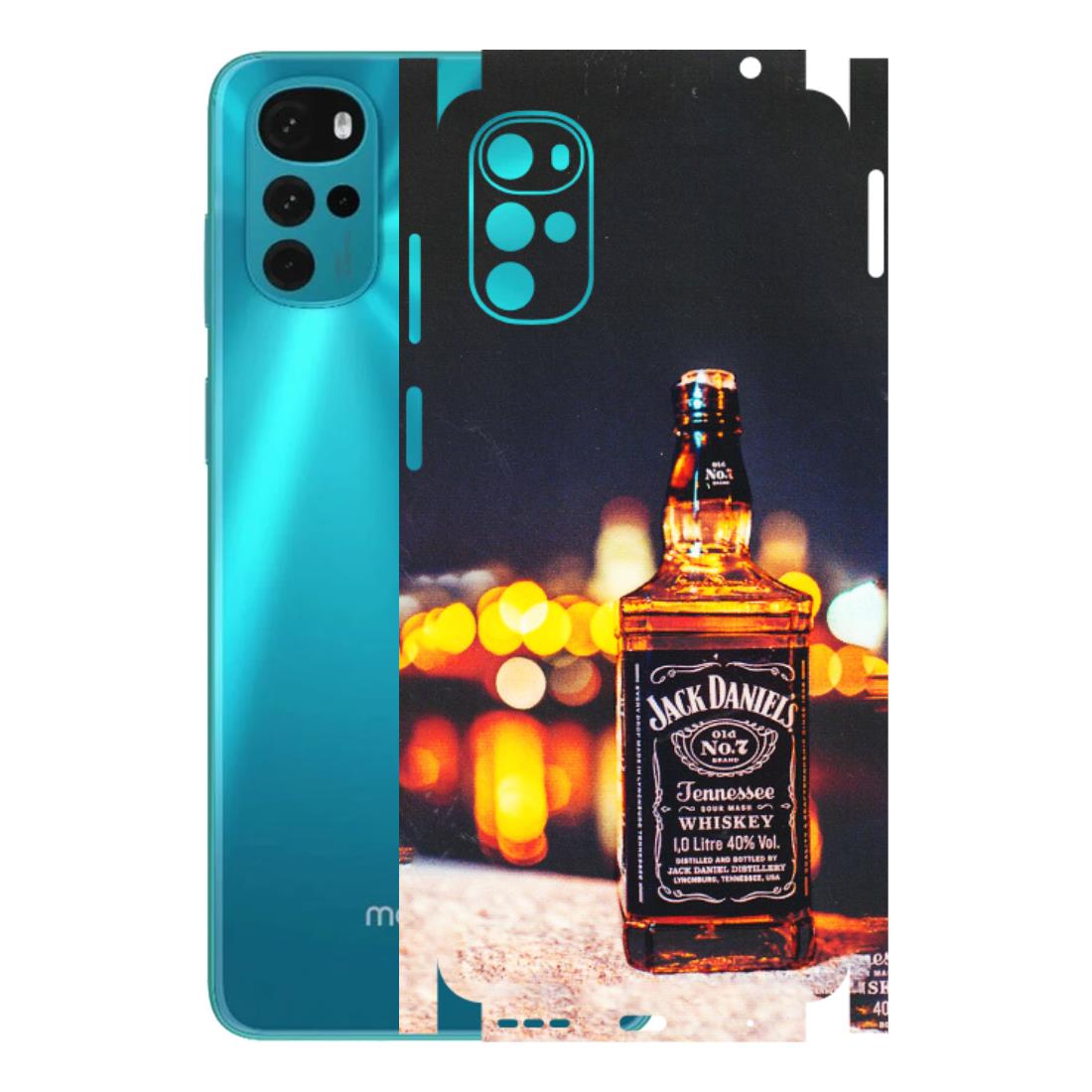 Motorola Phone Skins (All Models) - JD Whiskey Bottle - 3D Embossed Finish (L-20) Motorola Moto G22