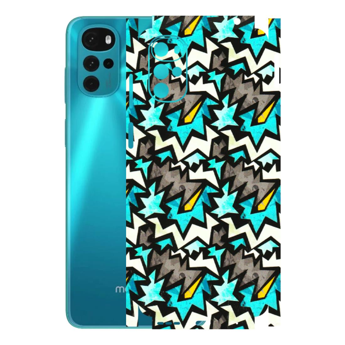 Motorola Phone Skins (All Models) - Funky Zig Zag - 3D Embossed Finish (L-223) Motorola Moto G22