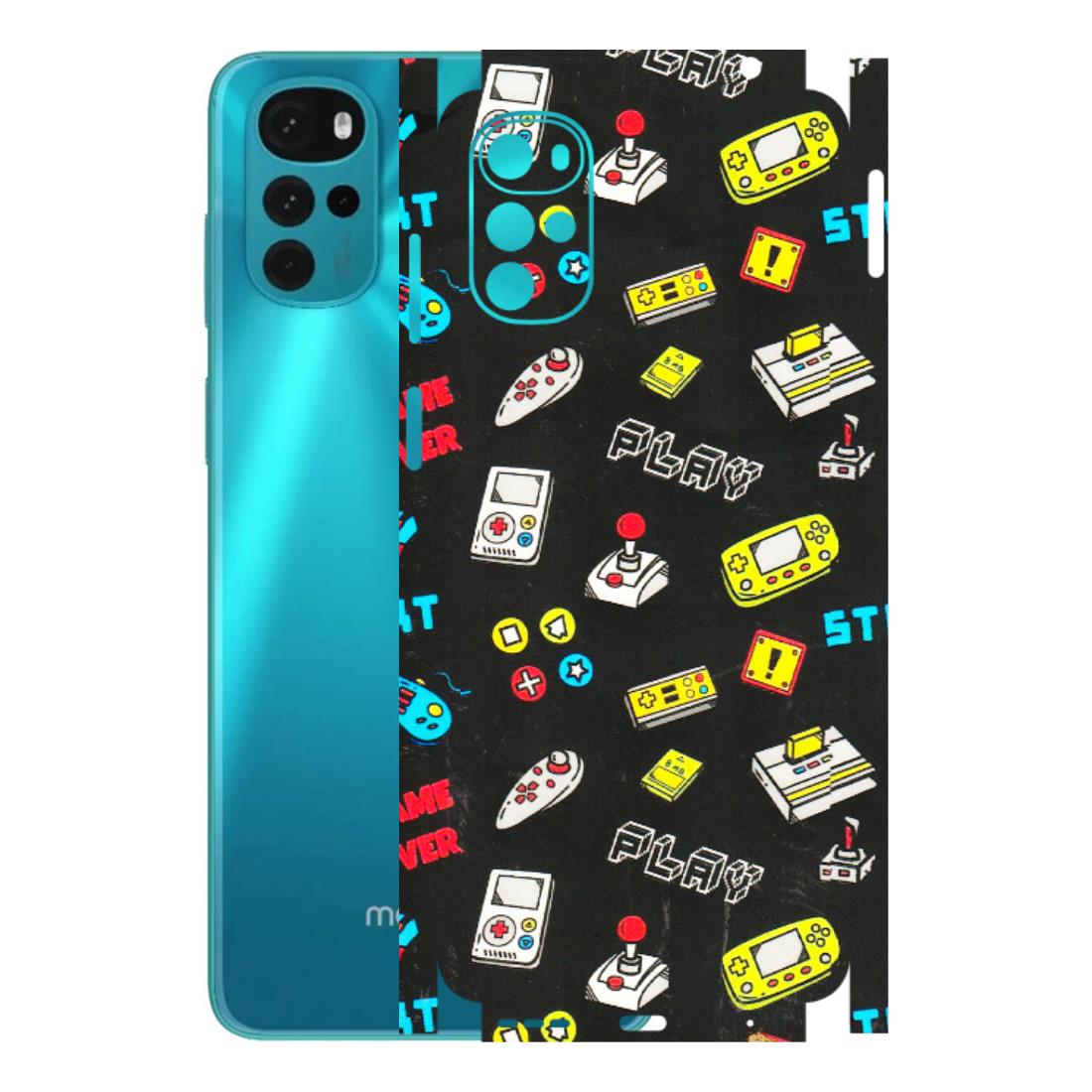 Motorola Phone Skins (All Models) - Gaming Doodles - 3D Embossed Finish (L-224) Motorola Moto G22