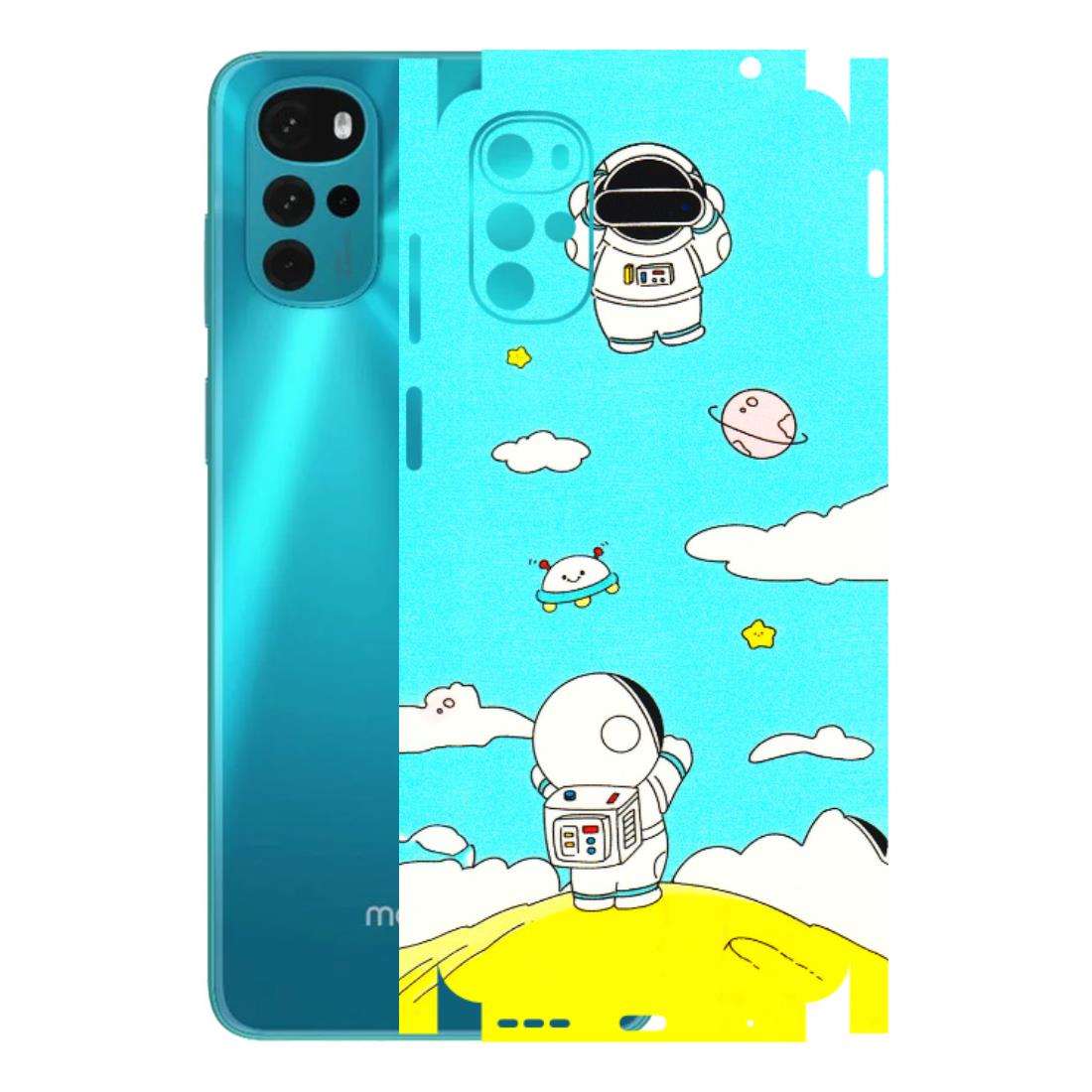 Motorola Phone Skins (All Models) - Blue Skies Astro Float - 3D Embossed Finish (L-230) Motorola Moto G22