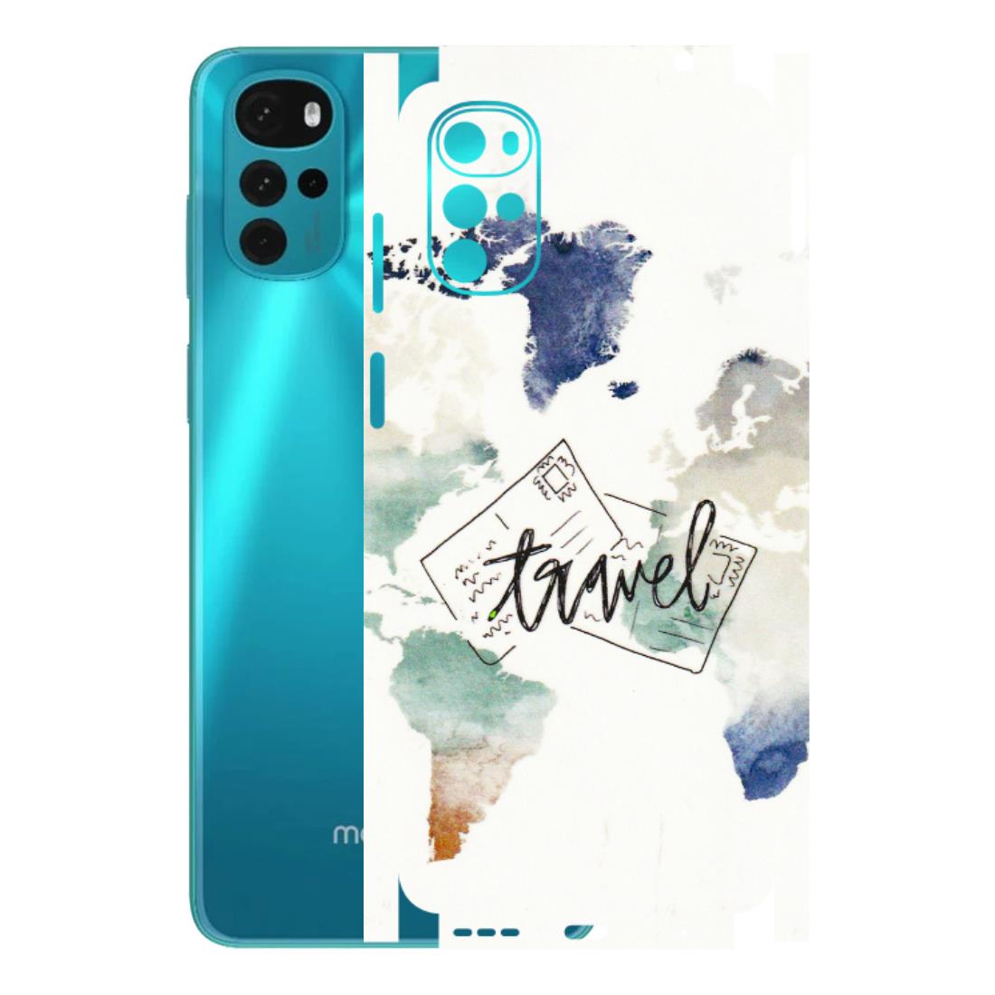 Motorola Phone Skins (All Models) - Travel The World - 3D Embossed Finish (L-232) Motorola Moto G22