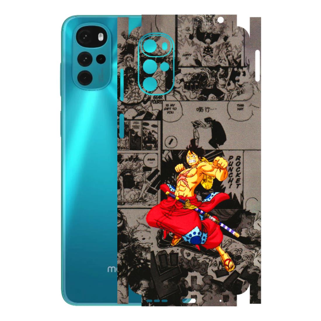 Motorola Phone Skins (All Models) - One Piece Rocket Punch Manga - 3D Embossed Finish (L-25) Motorola Moto G22