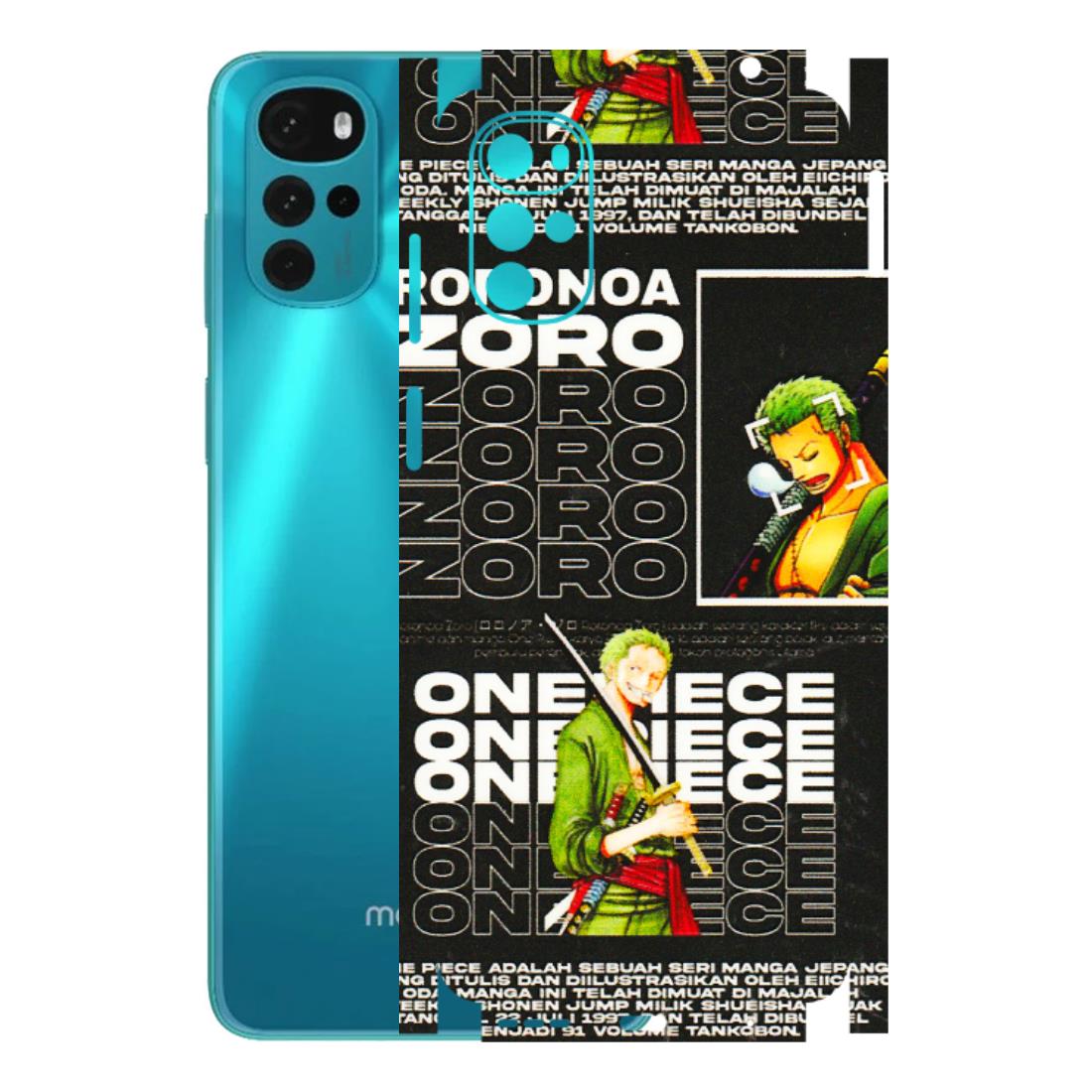Motorola Phone Skins (All Models) - One Piece Zoro - 3D Embossed Finish (L-250) Motorola Moto G22