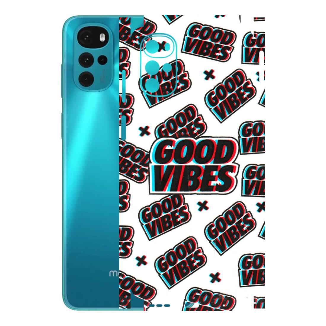 Motorola Phone Skins (All Models) - Good Vibes - 3D Embossed Finish (L-282) Motorola Moto G22