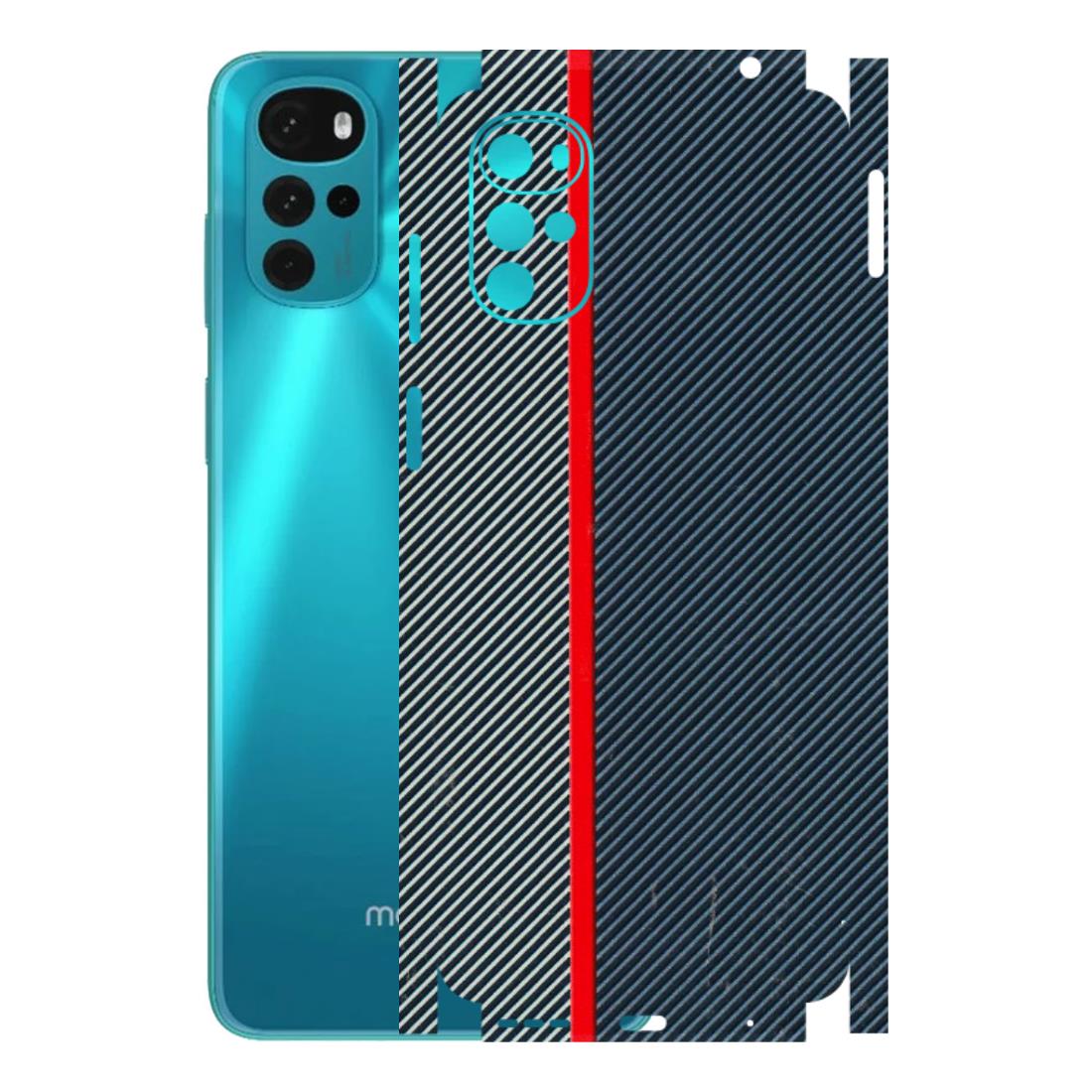 Motorola Phone Skins (All Models) - Blue Sober Lines - 3D Embossed Finish (L-305) Motorola Moto G22