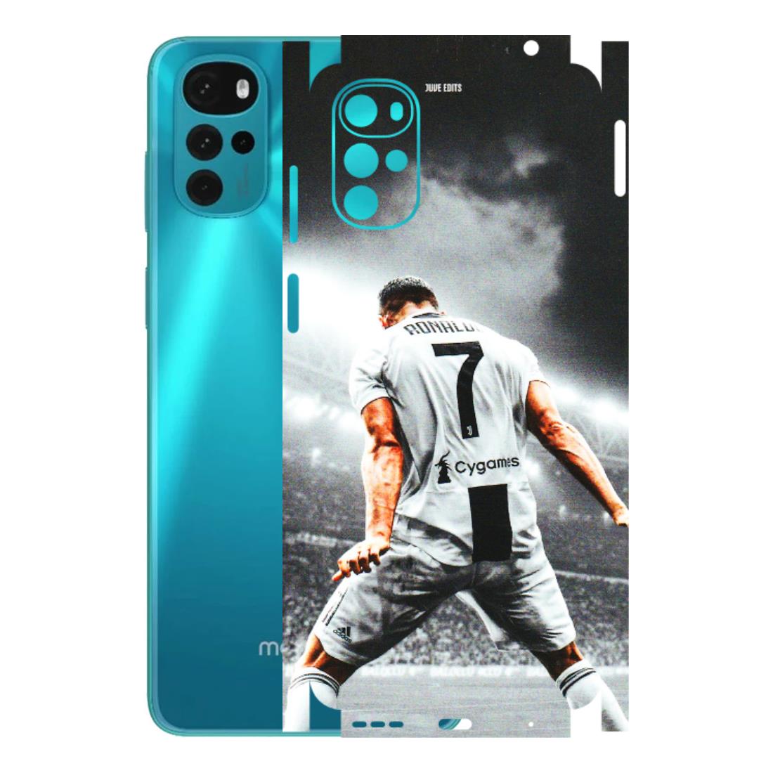 Motorola Phone Skins (All Models) - Ronaldo CR7 Crazy - 3D Embossed Finish (L-44) Motorola Moto G22