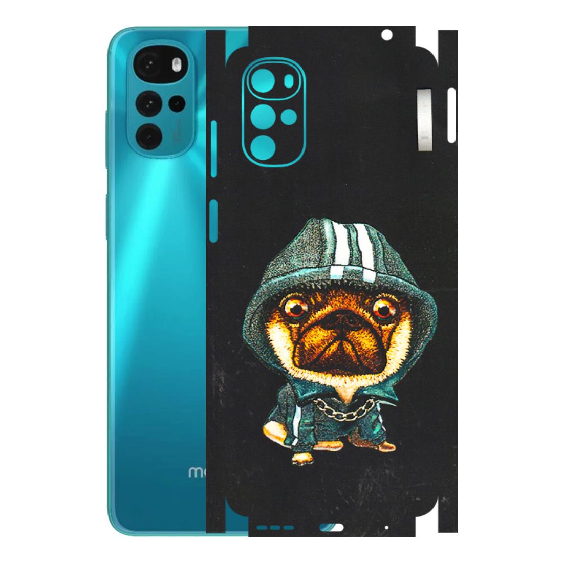 Motorola Phone Skins (All Models) - Puppy N Hoodie - 3D Embossed Finish (L-90) Motorola Moto G22
