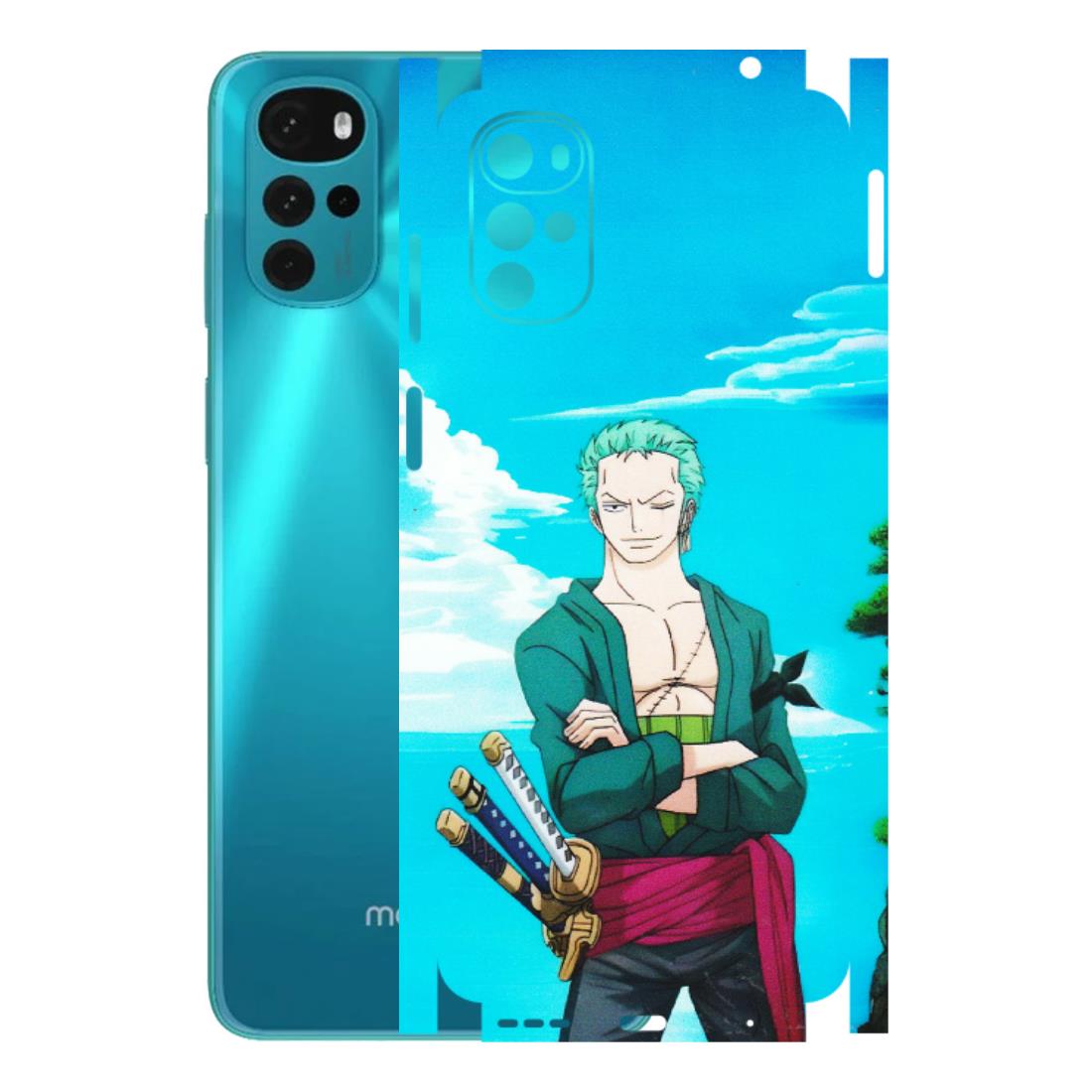 Motorola Phone Skins (All Models) - Cool Swordman Zoro Anime - Matte Finish (M-143) Motorola Moto G22