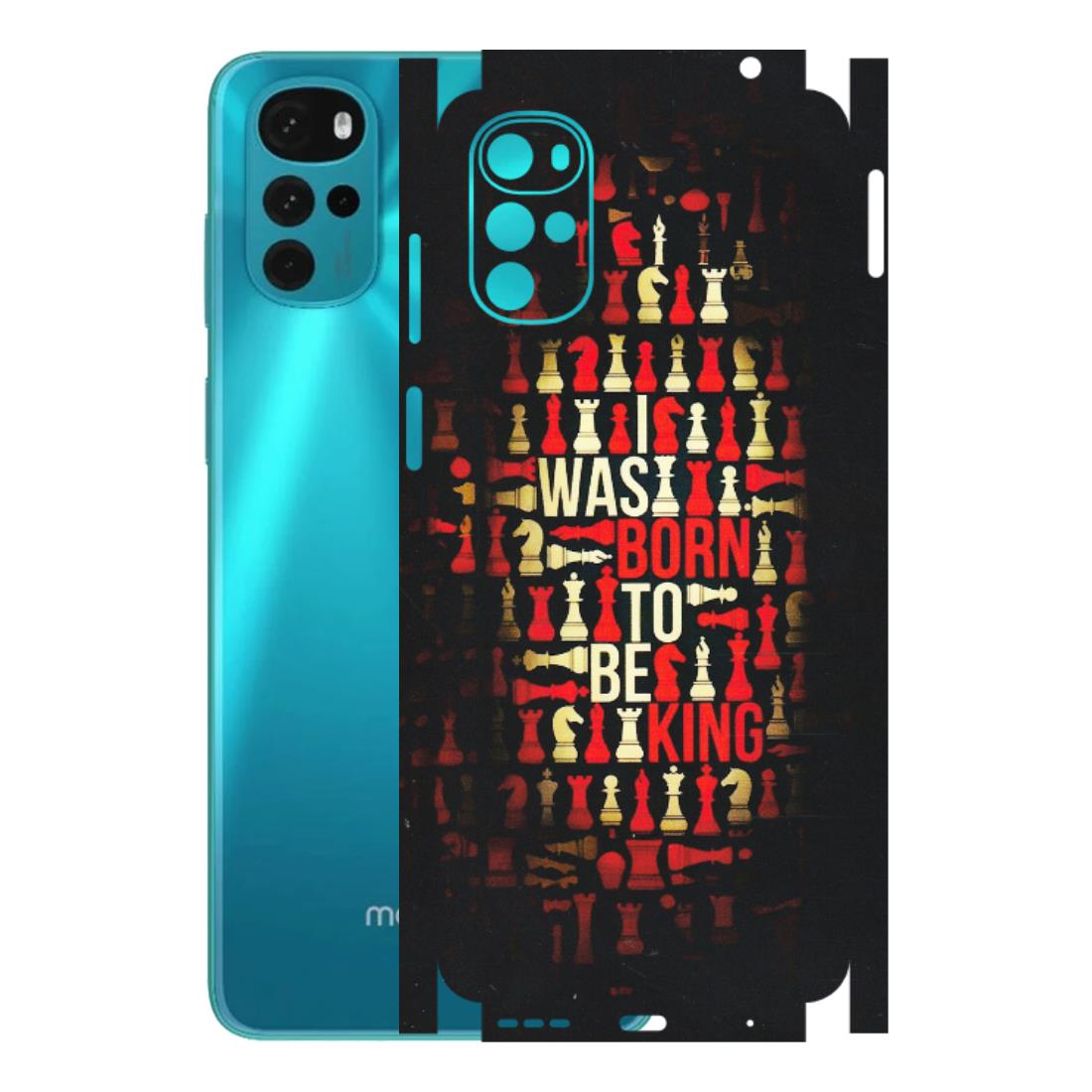 Motorola Phone Skins (All Models) - Born To Be King - Matte Finish (M-73) Motorola Moto G22