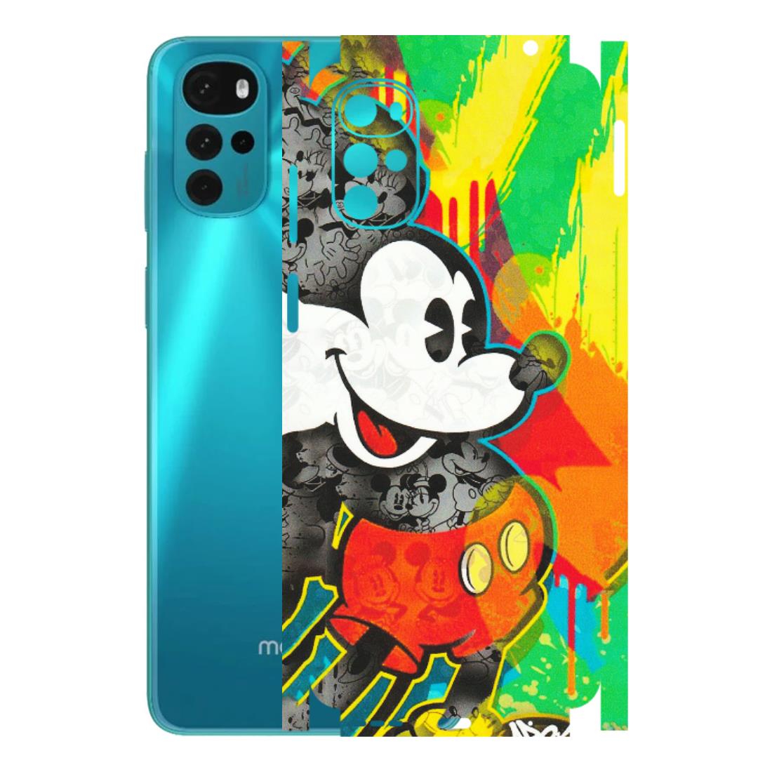 Motorola Phone Skins (All Models) - Multiple Mickey With Colourful Texture - Matte Finish (M-84) Motorola Moto G22