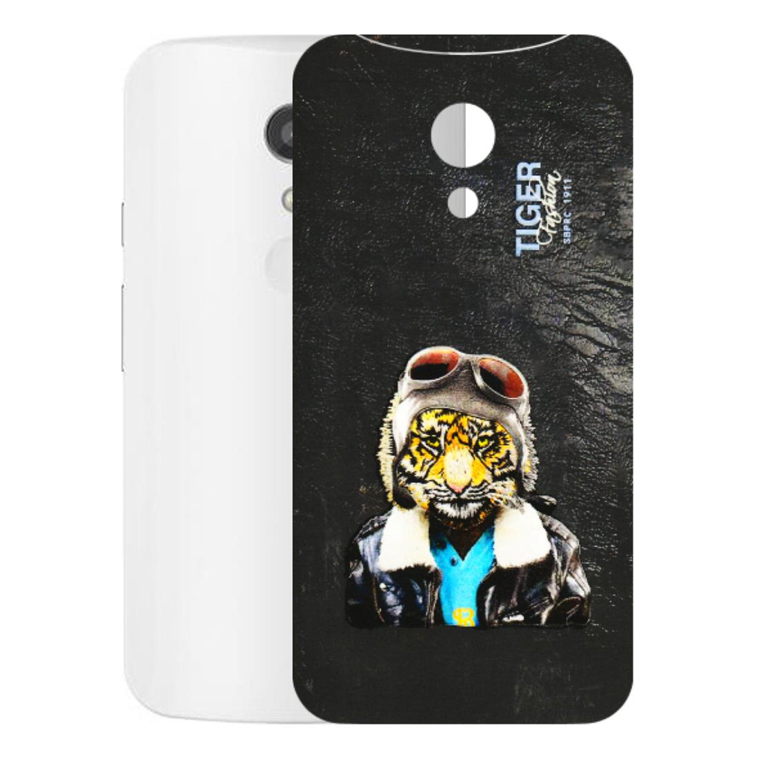 Motorola Phone Skins (All Models) - Rider Tiger - 3D Embossed Finish (L-113) Motorola Moto G2
