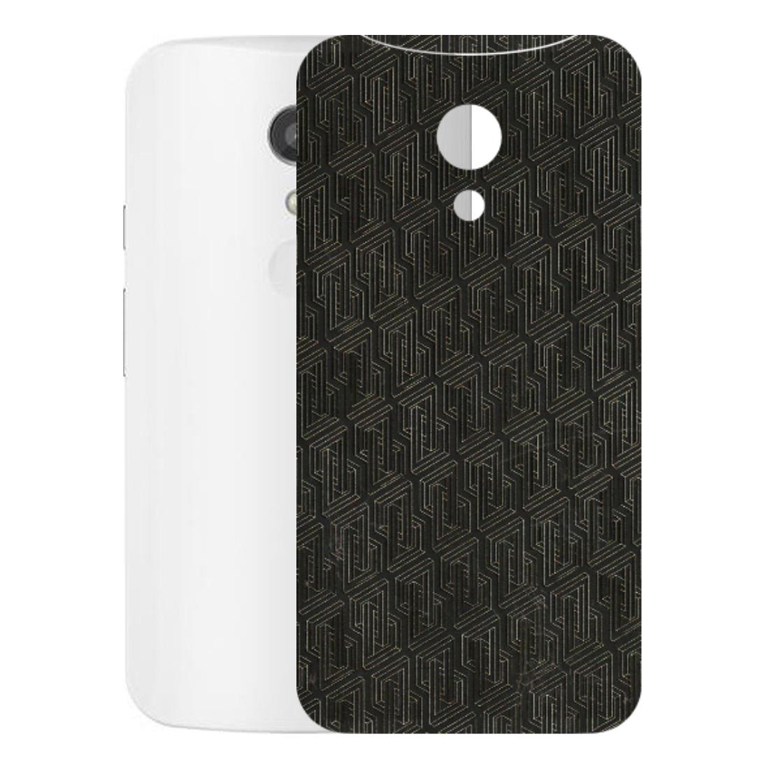 Motorola Phone Skins (All Models) - Black Abstract Pattern - 3D Embossed Finish (L-117) Motorola Moto G2