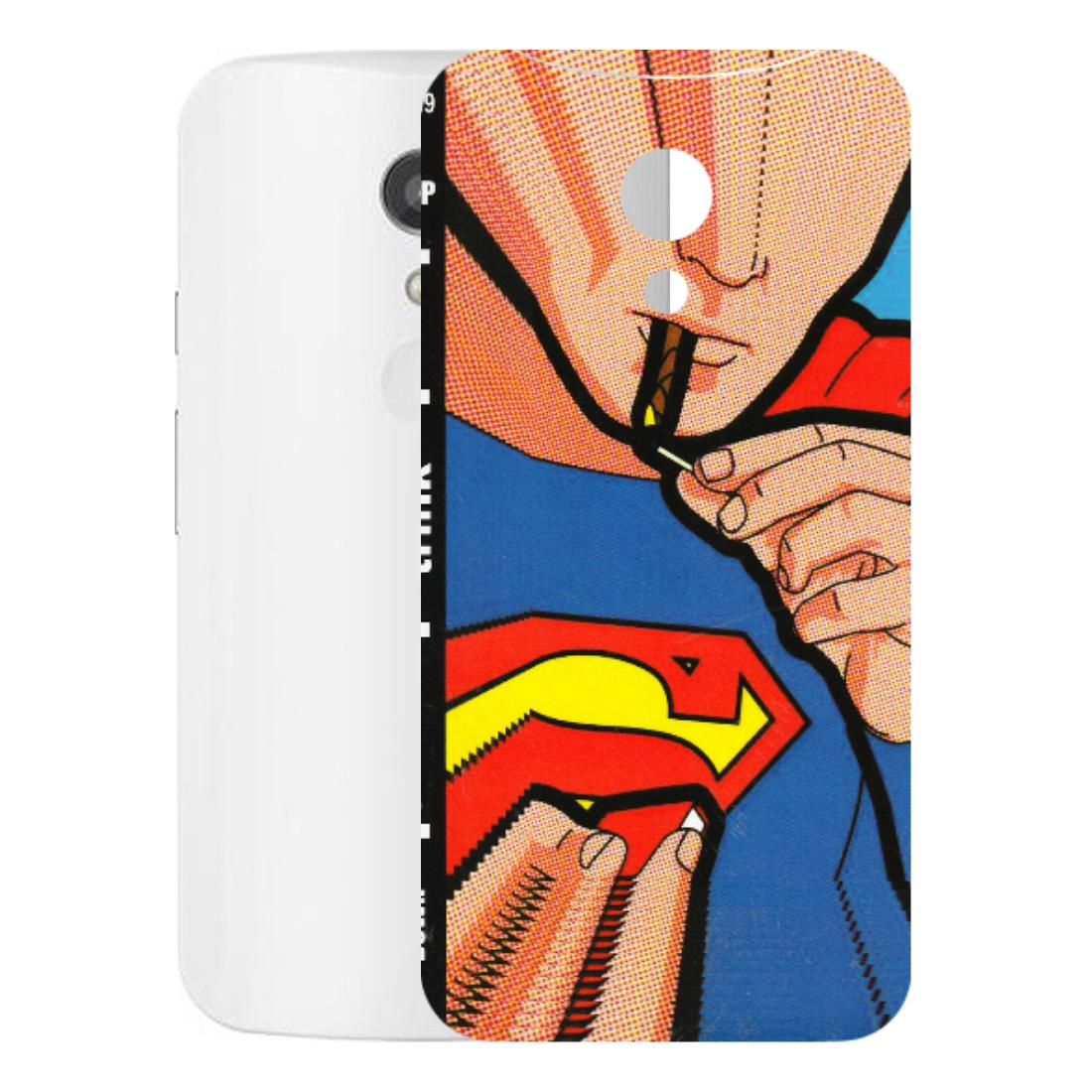 Motorola Phone Skins (All Models) - Superman Sutta - 3D Embossed Finish (L-130) Motorola Moto G2