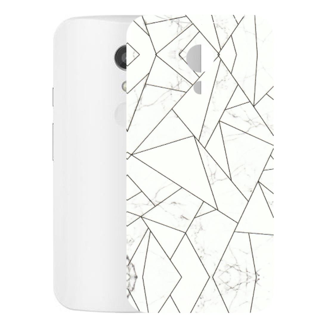 Motorola Phone Skins (All Models) - Luxury White Marble Effect - 3D Embossed Finish (L-168) Motorola Moto G2