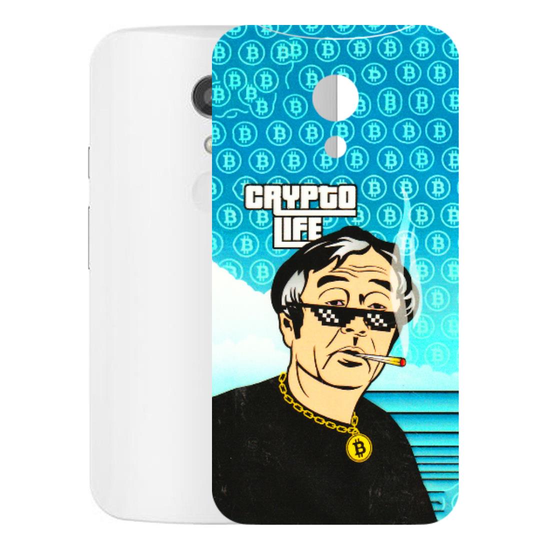Motorola Phone Skins (All Models) - Crypto Thug Life - 3D Embossed Finish (L-179) Motorola Moto G2