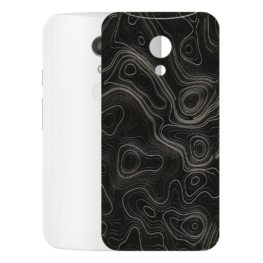 Motorola Phone Skins (All Models) - Black Swirl - 3D Embossed Finish (L-196) Motorola Moto G2