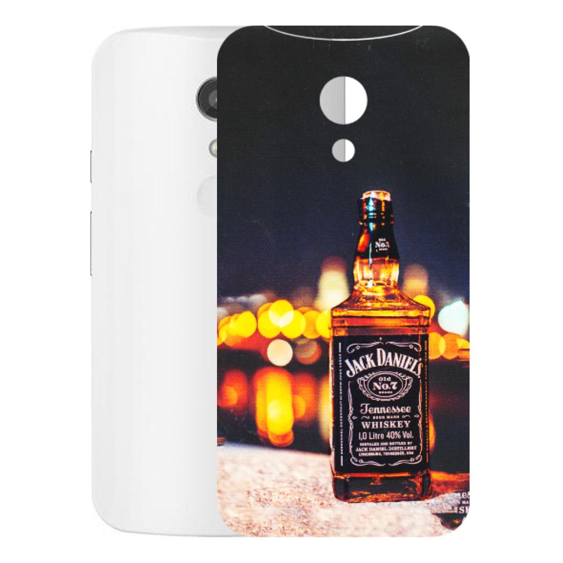 Motorola Phone Skins (All Models) - JD Whiskey Bottle - 3D Embossed Finish (L-20) Motorola Moto G2