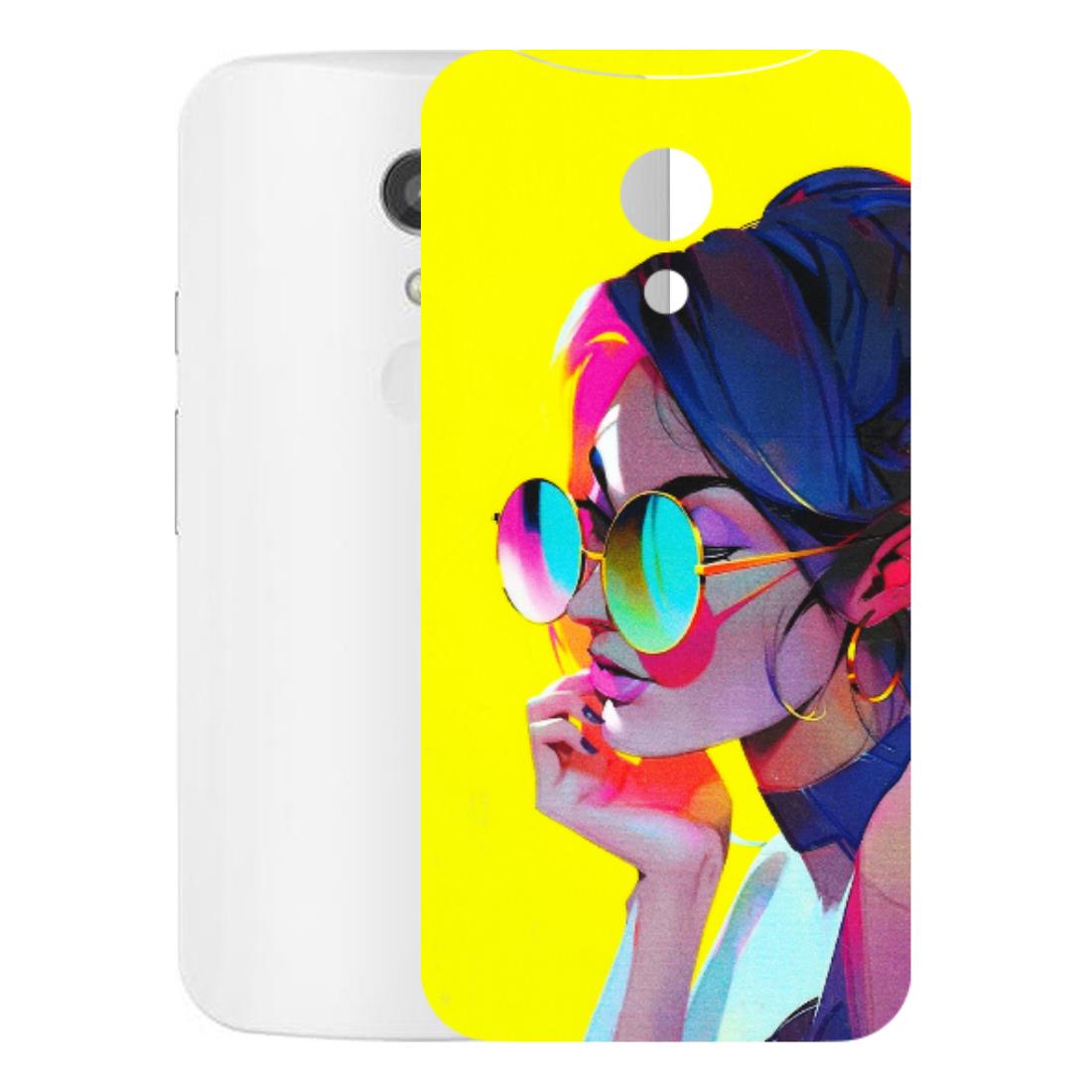 Motorola Phone Skins (All Models) - Bold Stylish Girl - 3D Embossed Finish (L-222) Motorola Moto G2