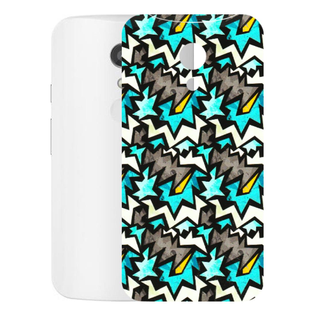 Motorola Phone Skins (All Models) - Funky Zig Zag - 3D Embossed Finish (L-223) Motorola Moto G2